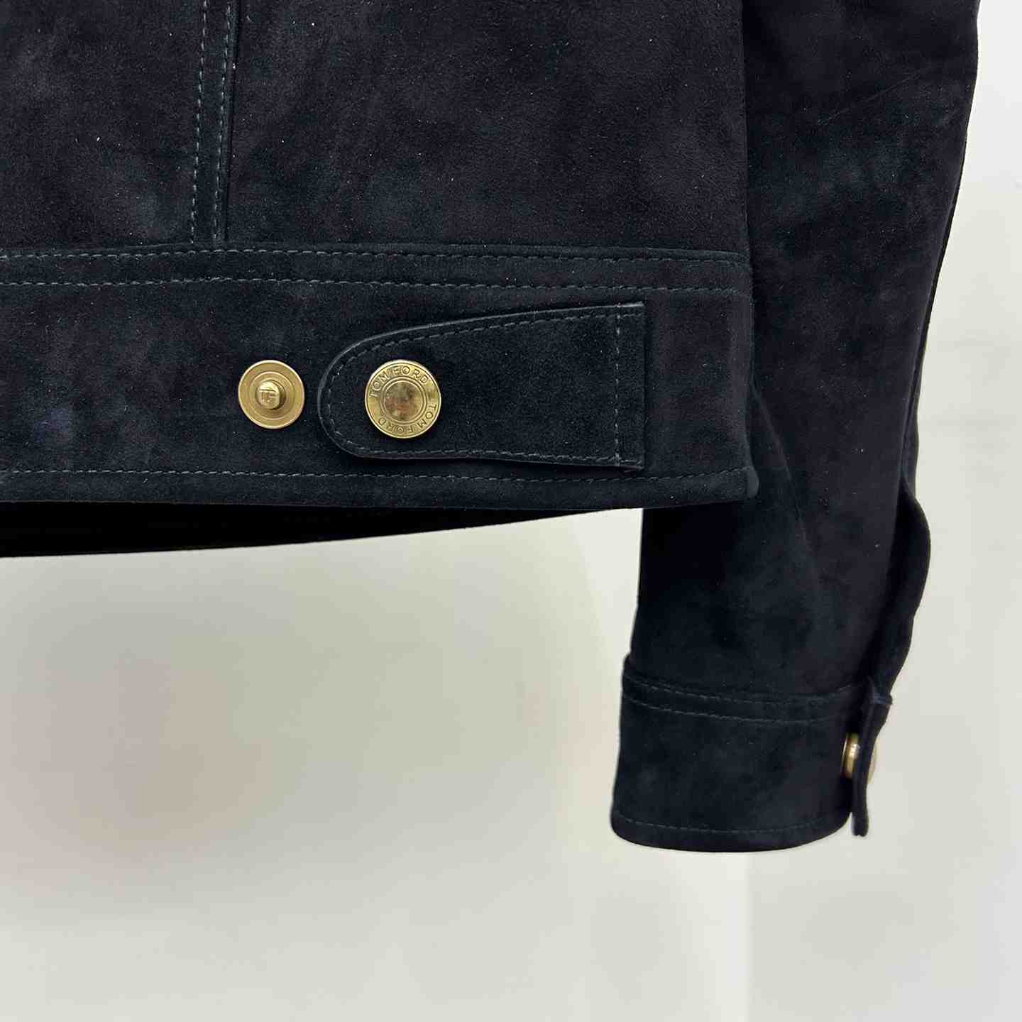 Tom Ford Cashmere Suede Shearling Trucker - DesignerGu