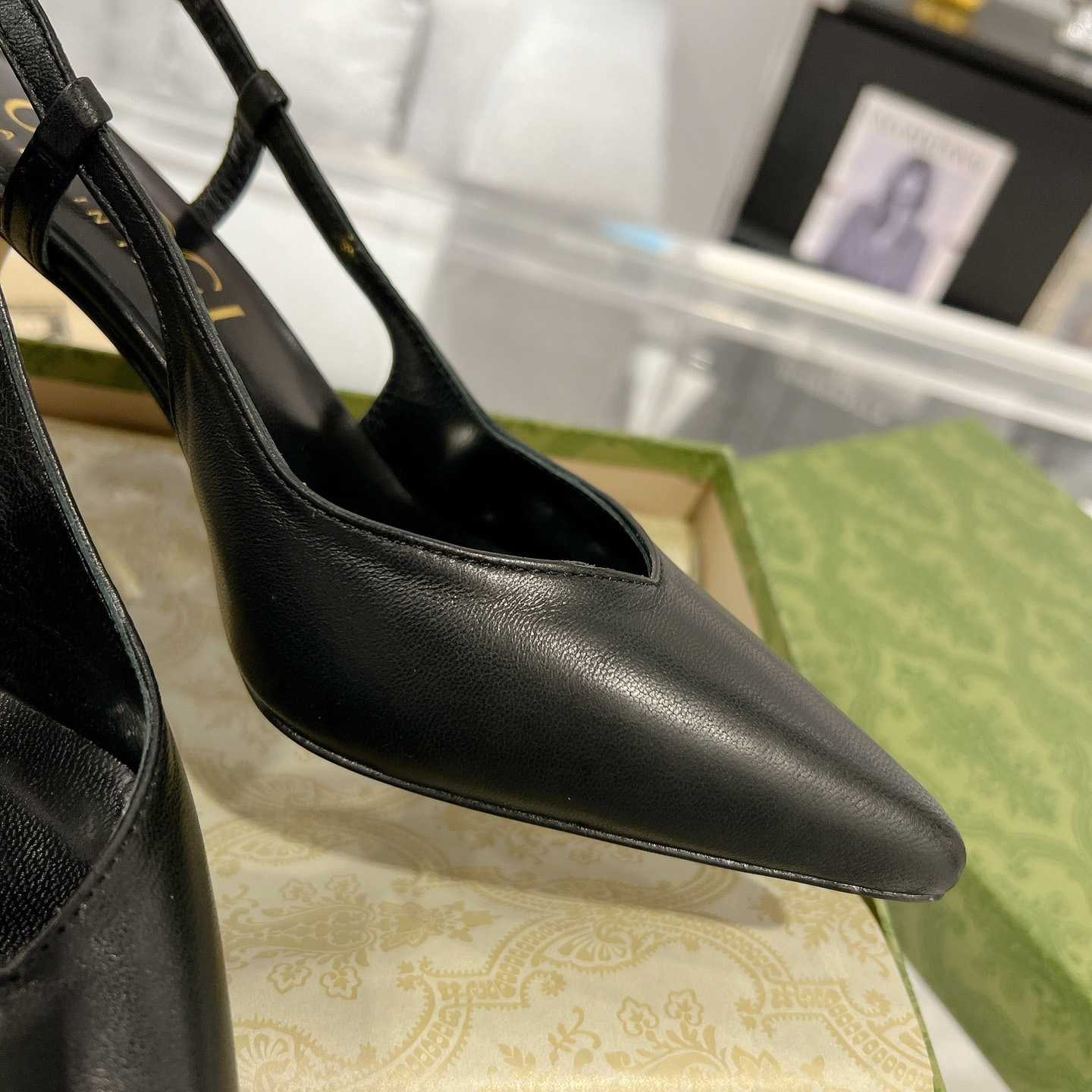 Gucci Women's Slingback Heeled Pump - 