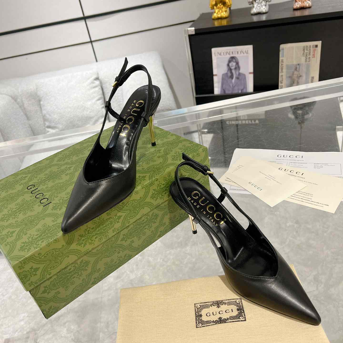 Gucci Women's Slingback Heeled Pump - 