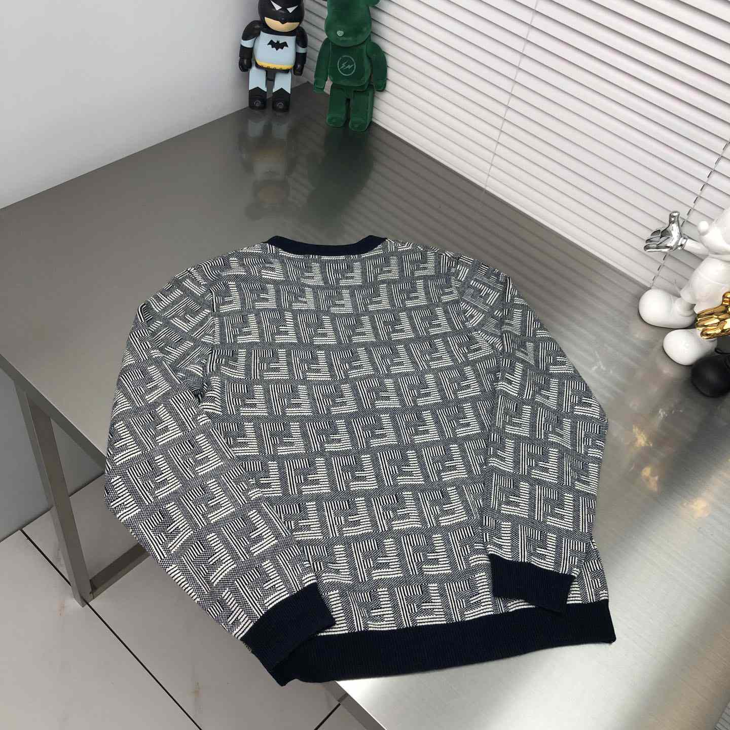 Fendi Blue Wool Cardigan - 