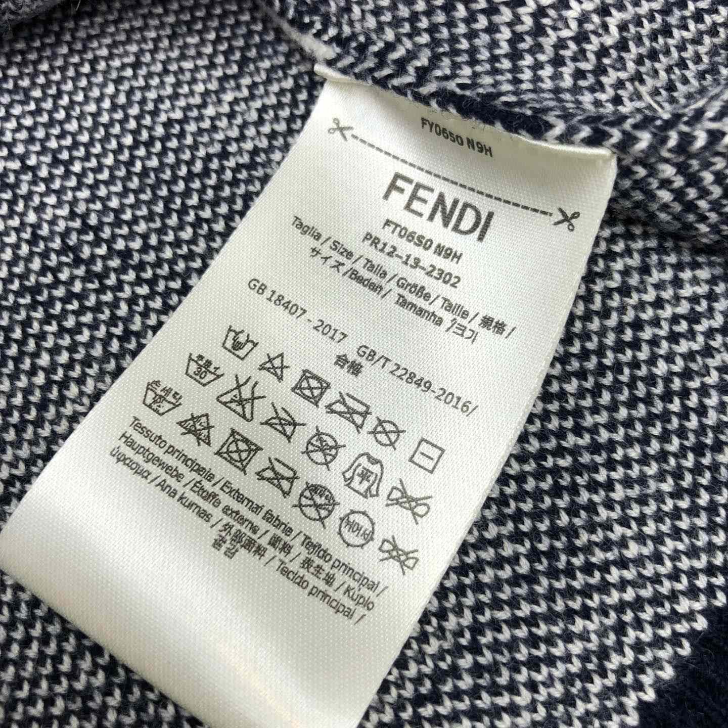 Fendi Blue Wool Cardigan - 