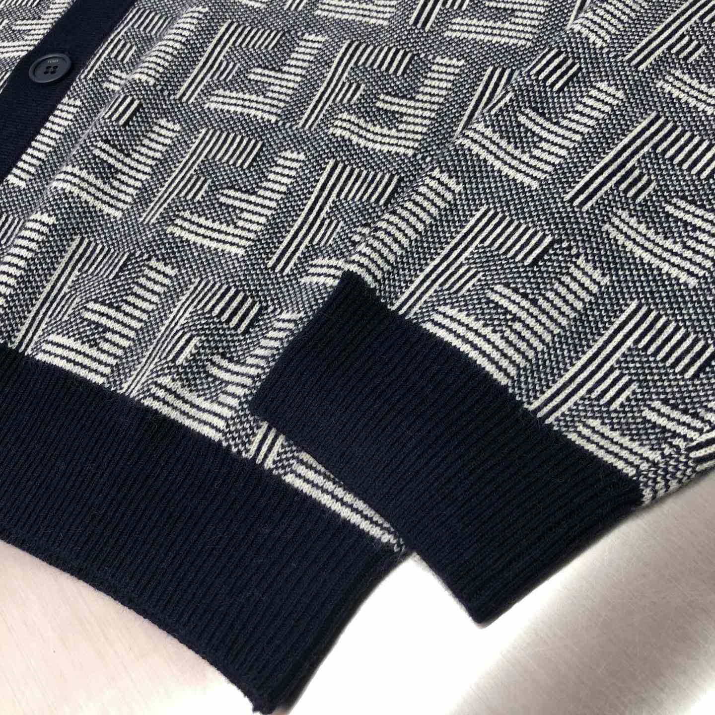 Fendi Blue Wool Cardigan - 