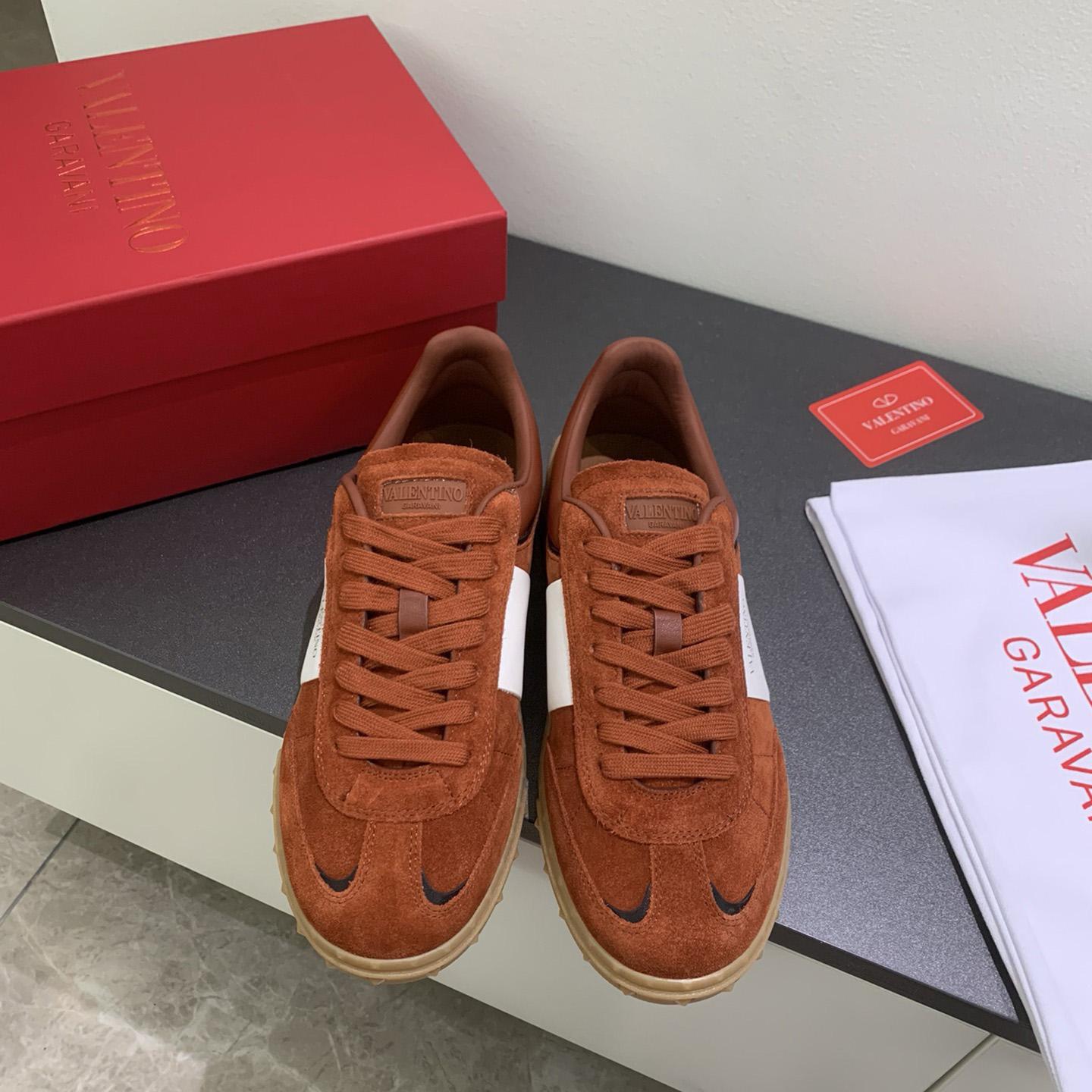 Valenti Upvillage Low Top Sneaker In Split Leather And Calfskin Nappa Leather - 