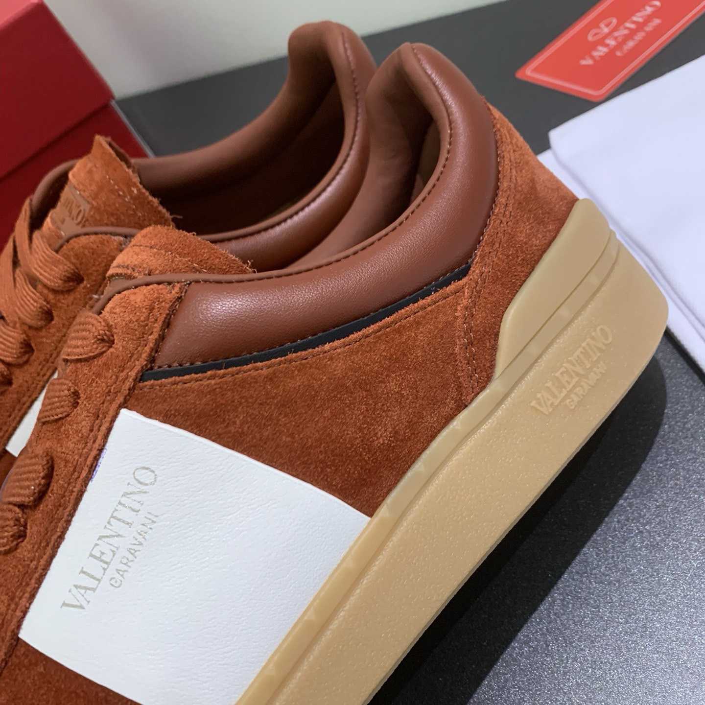 Valenti Upvillage Low Top Sneaker In Split Leather And Calfskin Nappa Leather - 
