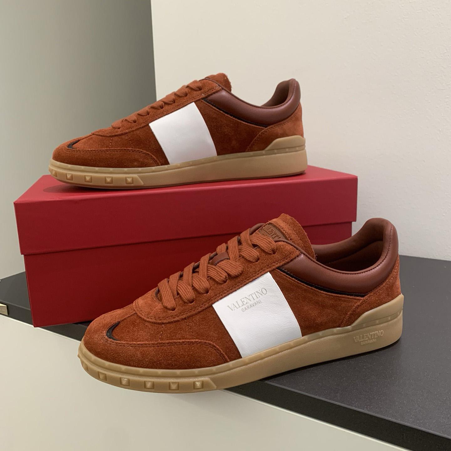 Valenti Upvillage Low Top Sneaker In Split Leather And Calfskin Nappa Leather - 