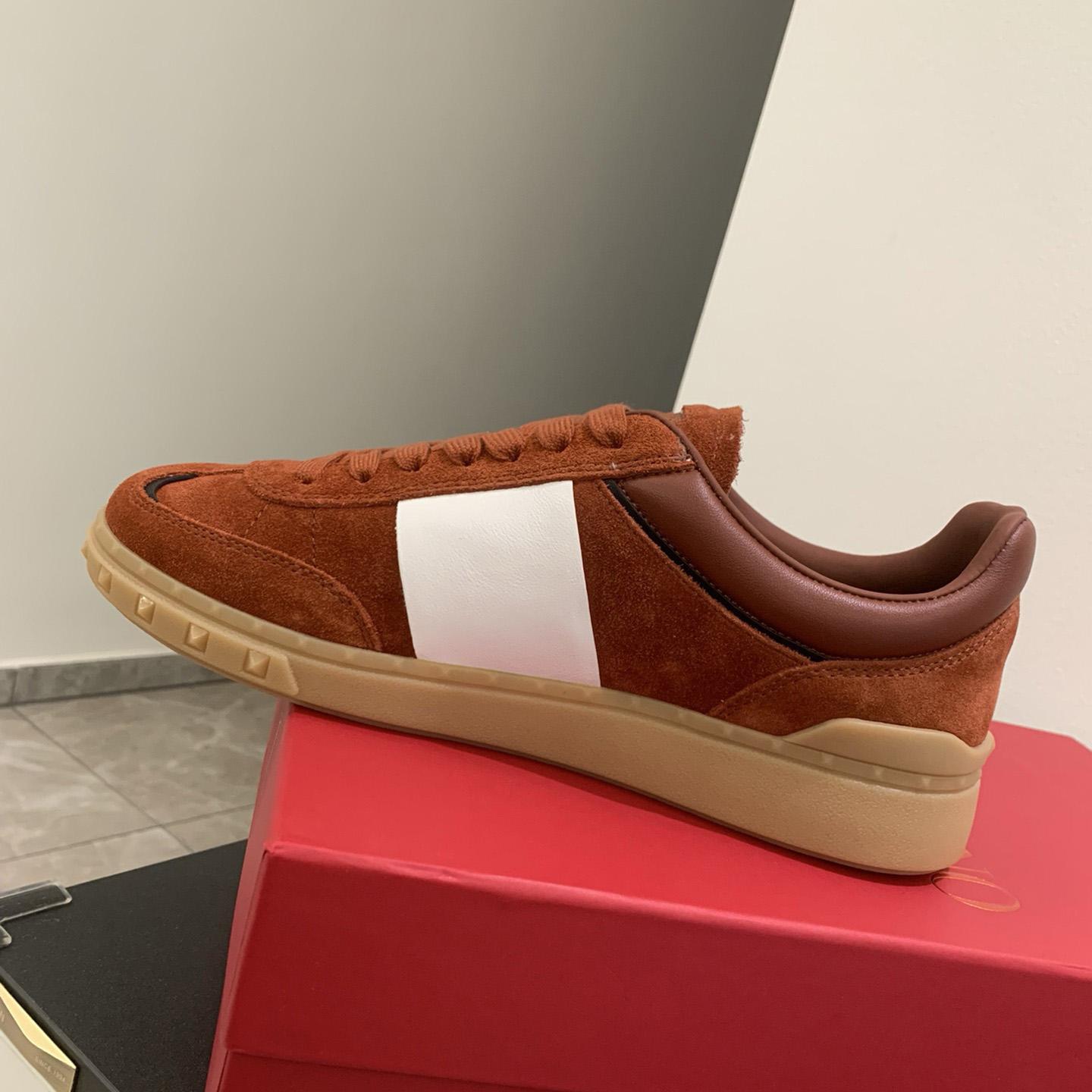 Valenti Upvillage Low Top Sneaker In Split Leather And Calfskin Nappa Leather - 