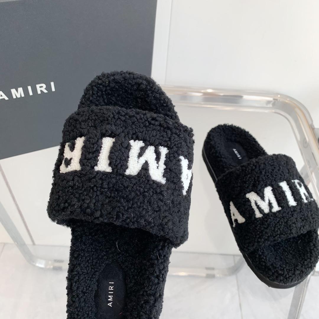 Amiri Logo-print Fleece Slippers - 