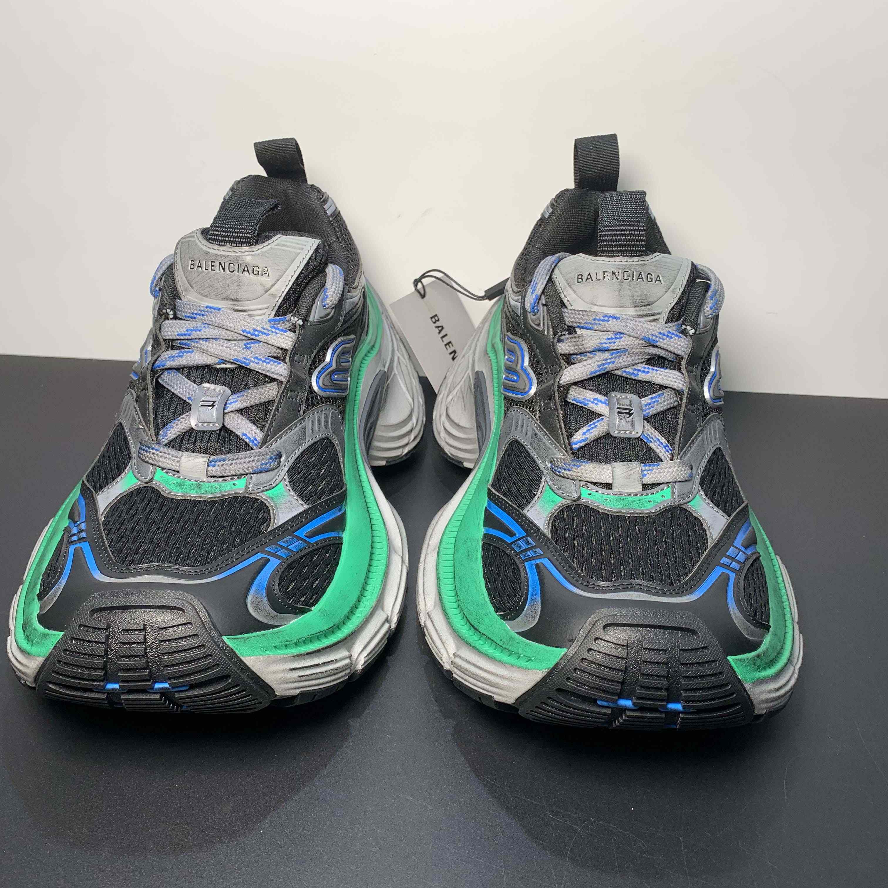 Balenciaga 10XL Sneaker in Black/Grey/Blue/Green - 