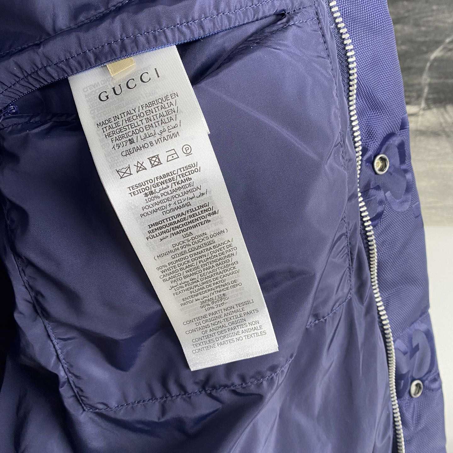 Gucci Jumbo GG Canvas Down Jacket - DesignerGu
