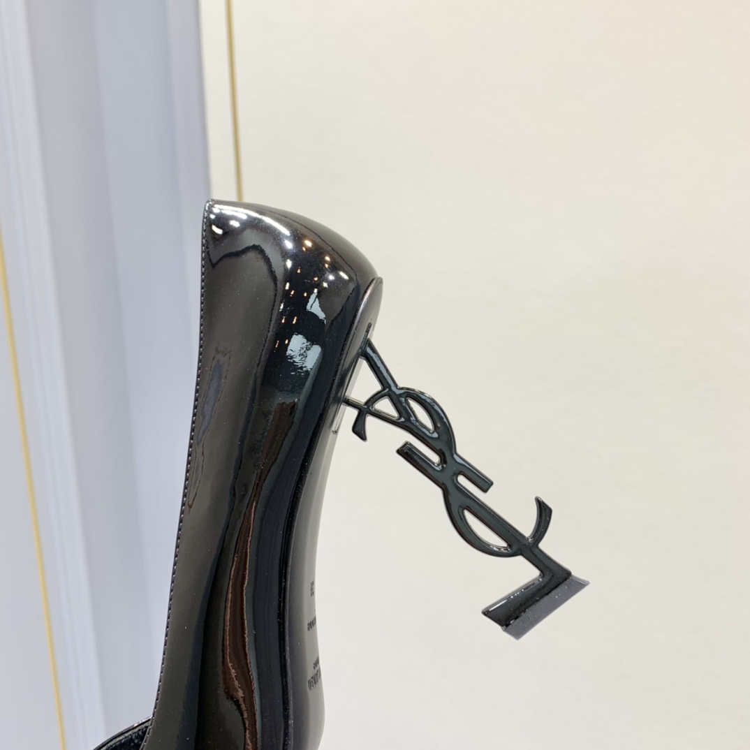 Saint Laurent Logo-heel Leather Pumps - 