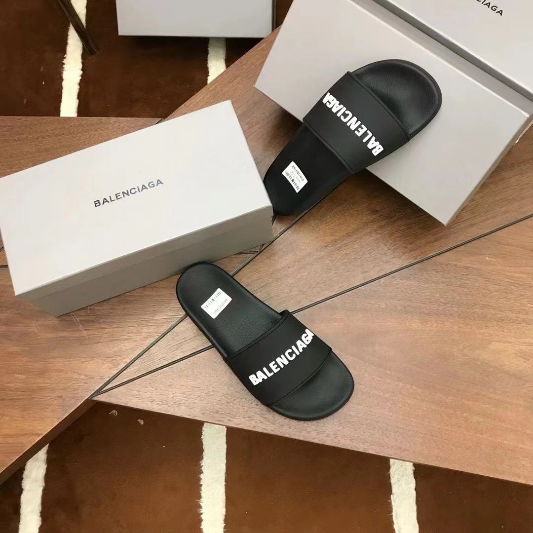 Balenciaga Logo Slide Sandal - 