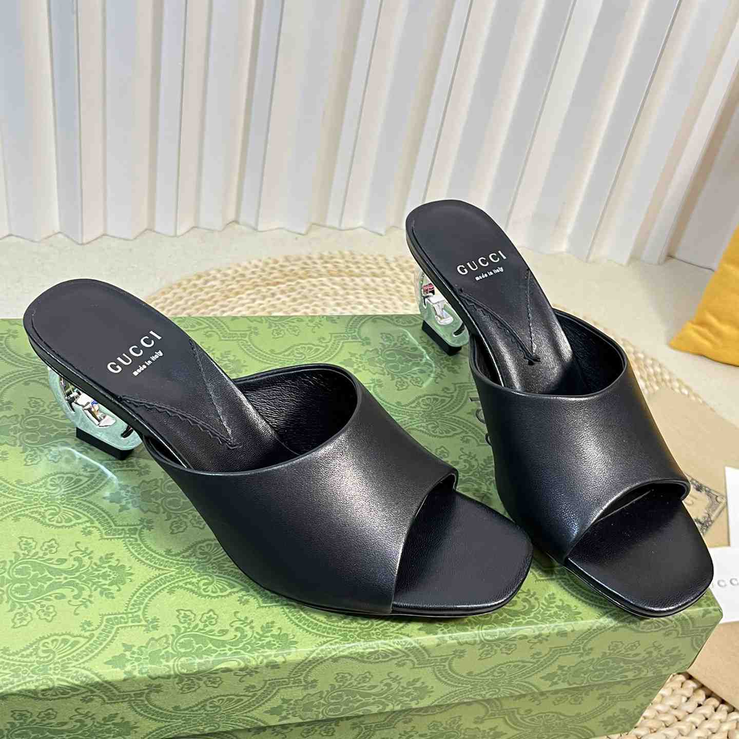 Gucci Women's Interlocking G Heel Sandal - 