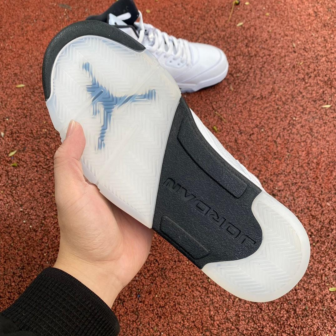 Air Jordan 5 White/Black-Sail-Metallic Silver Sneakers    DD0587-110 - 