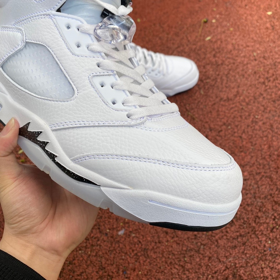 Air Jordan 5 White/Black-Sail-Metallic Silver Sneakers    DD0587-110 - 