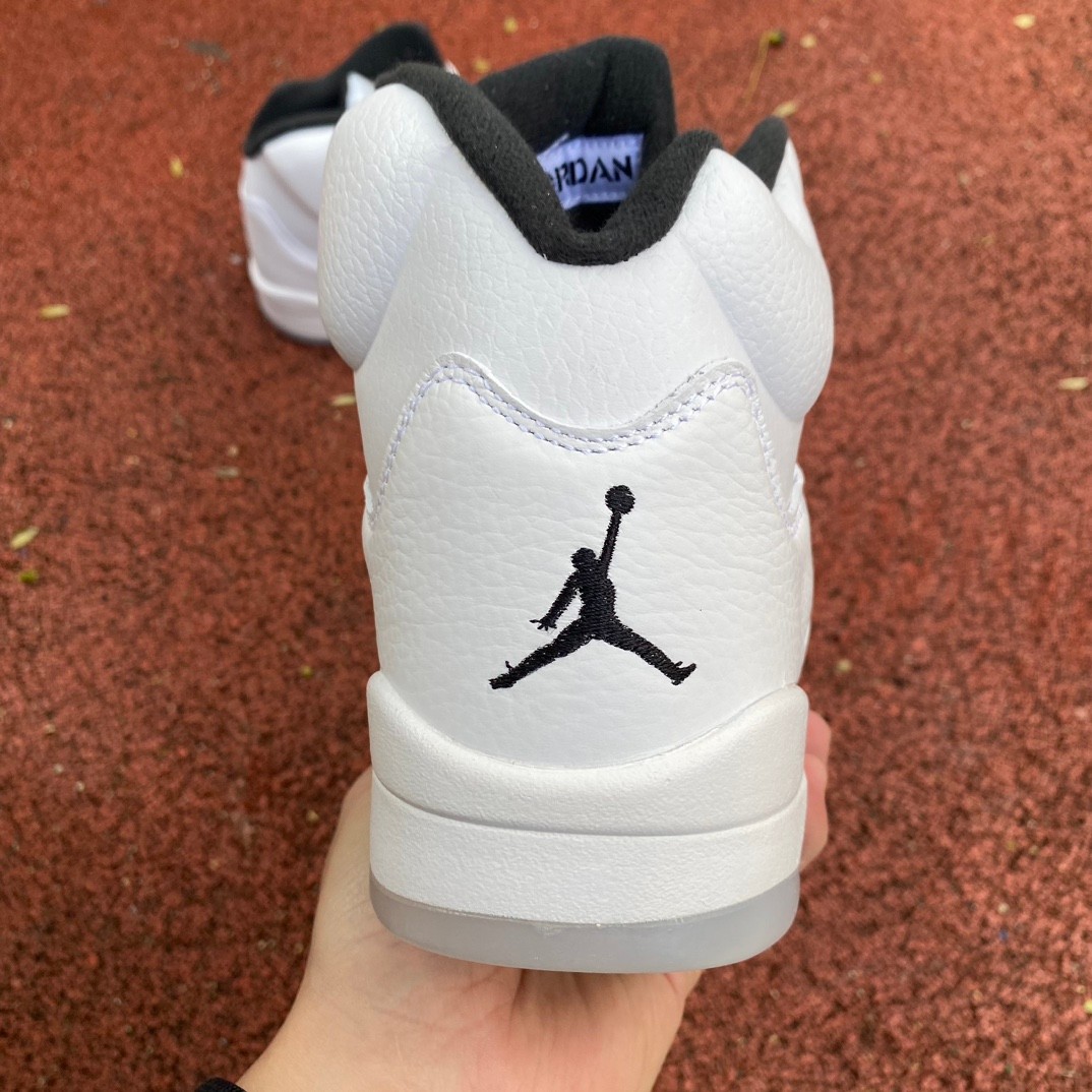 Air Jordan 5 White/Black-Sail-Metallic Silver Sneakers    DD0587-110 - 