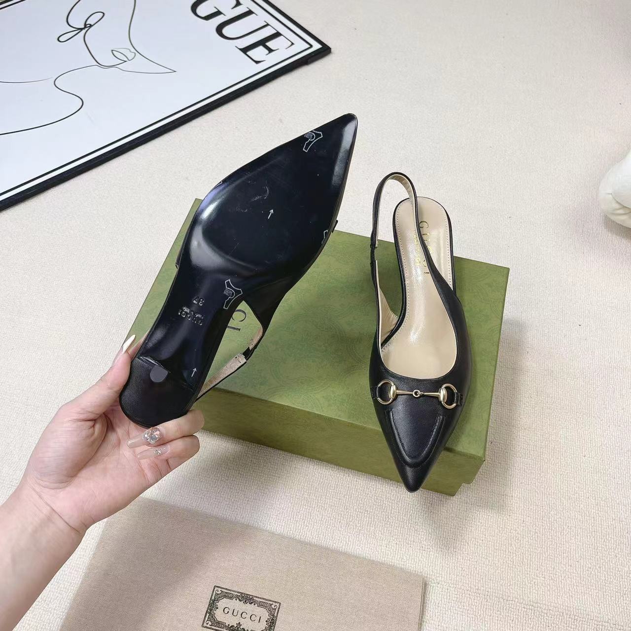 Gucci Women's Horsebit Slingback Pump - 