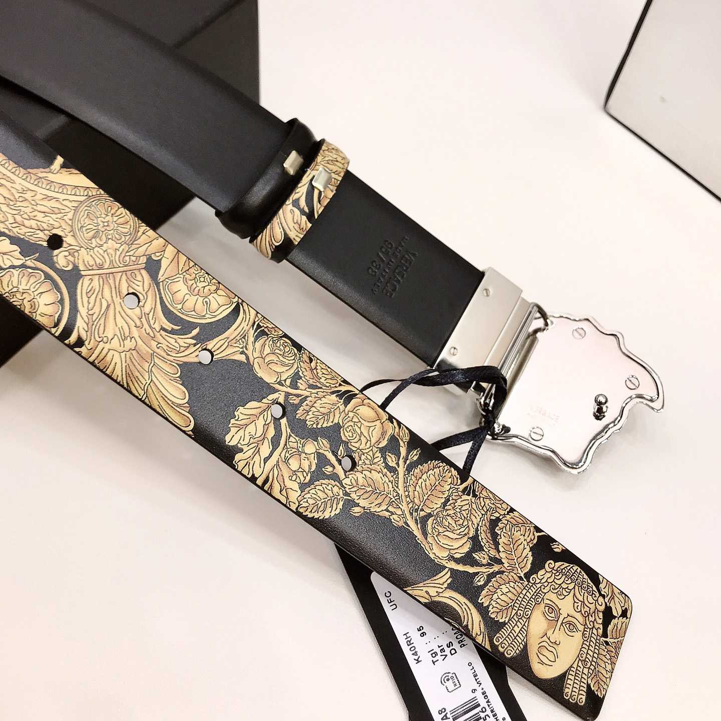 Versace Barocco Reversible Leather Belt    40mm - DesignerGu