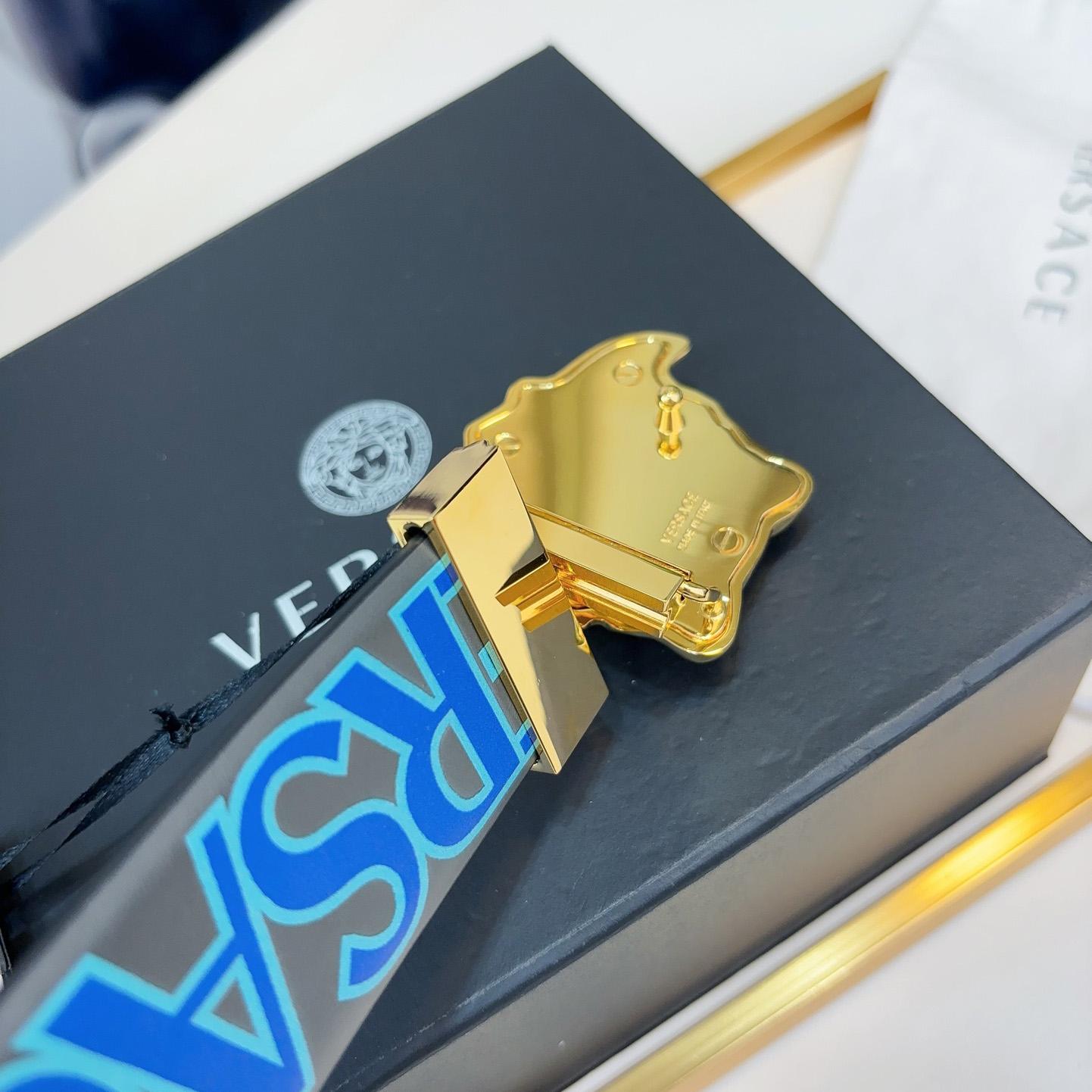 Versace Leather Belt   40mm - 