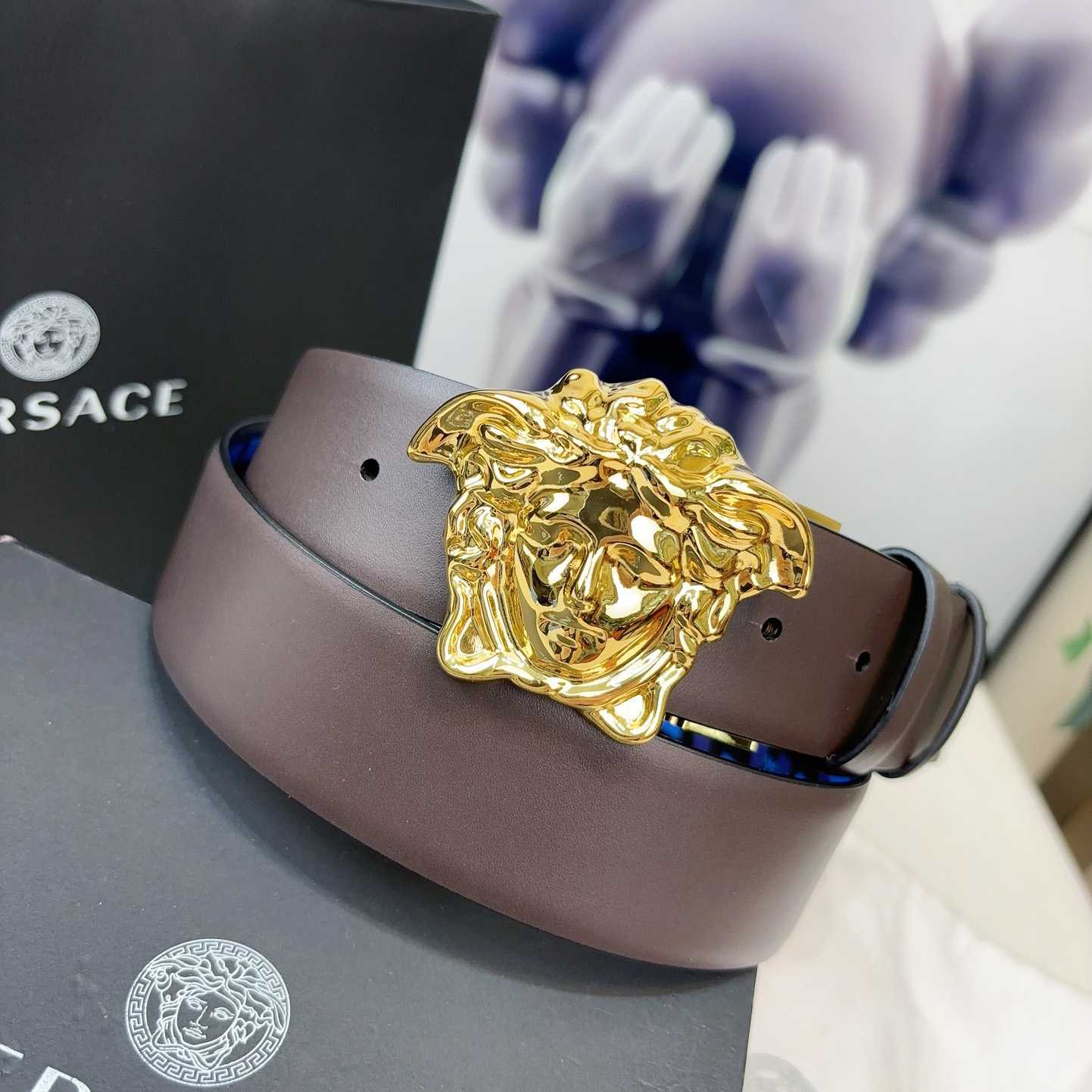 Versace Reversible Leather Belt    40mm - 