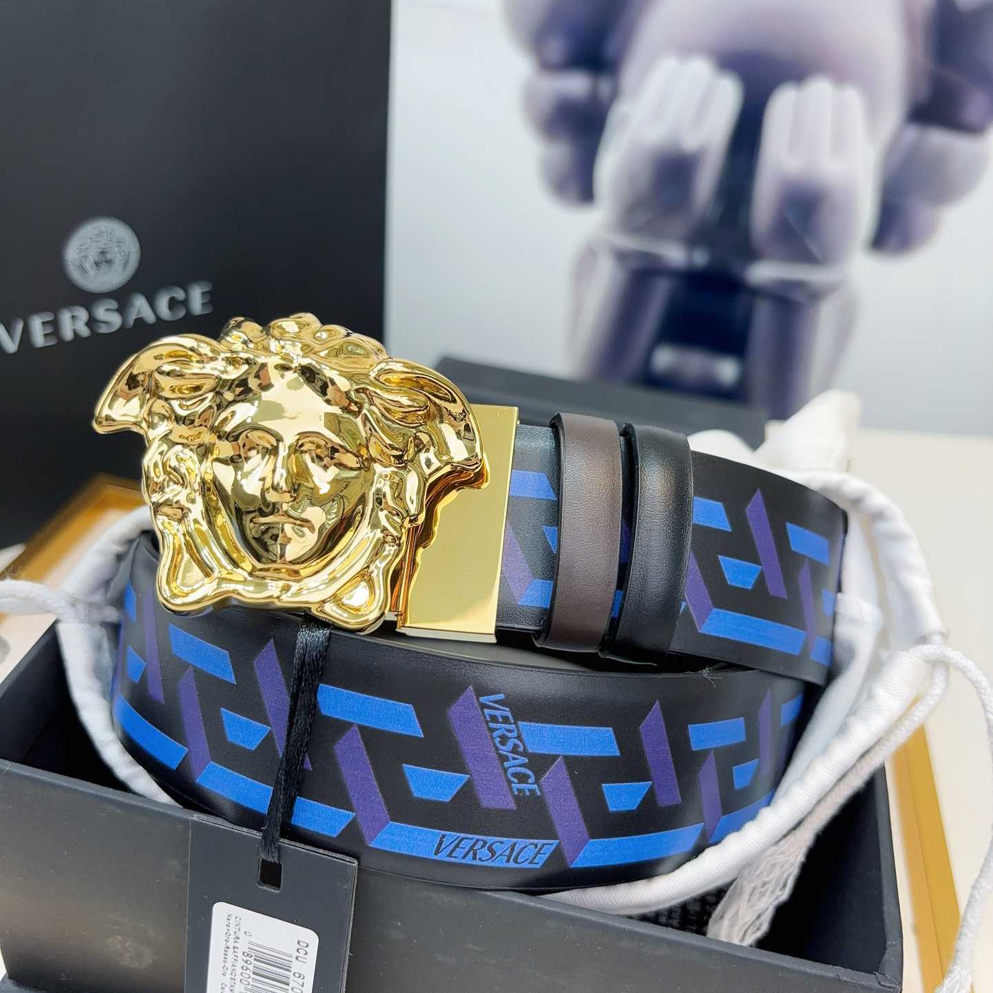 Versace Reversible Leather Belt    40mm - 