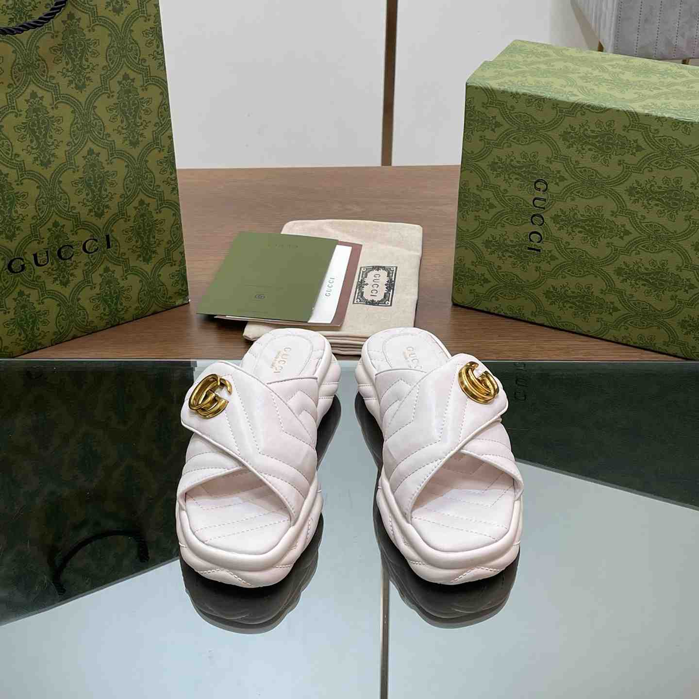 Gucci Women's Double G Slide Sandal - 