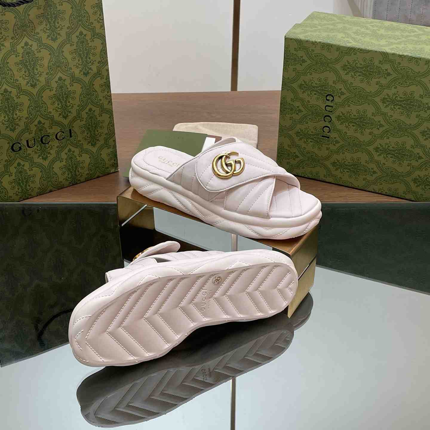 Gucci Women's Double G Slide Sandal - 