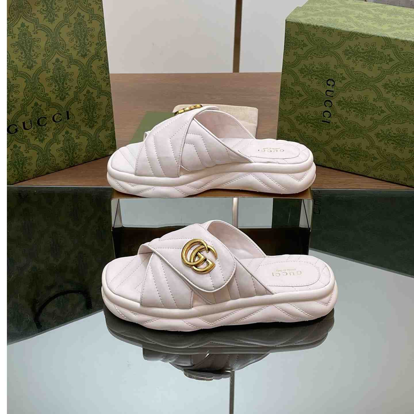 Gucci Women's Double G Slide Sandal - 