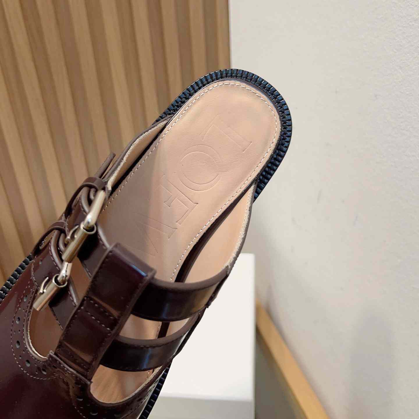 Loewe Campo Mary Jane Mule In Calfskin - 