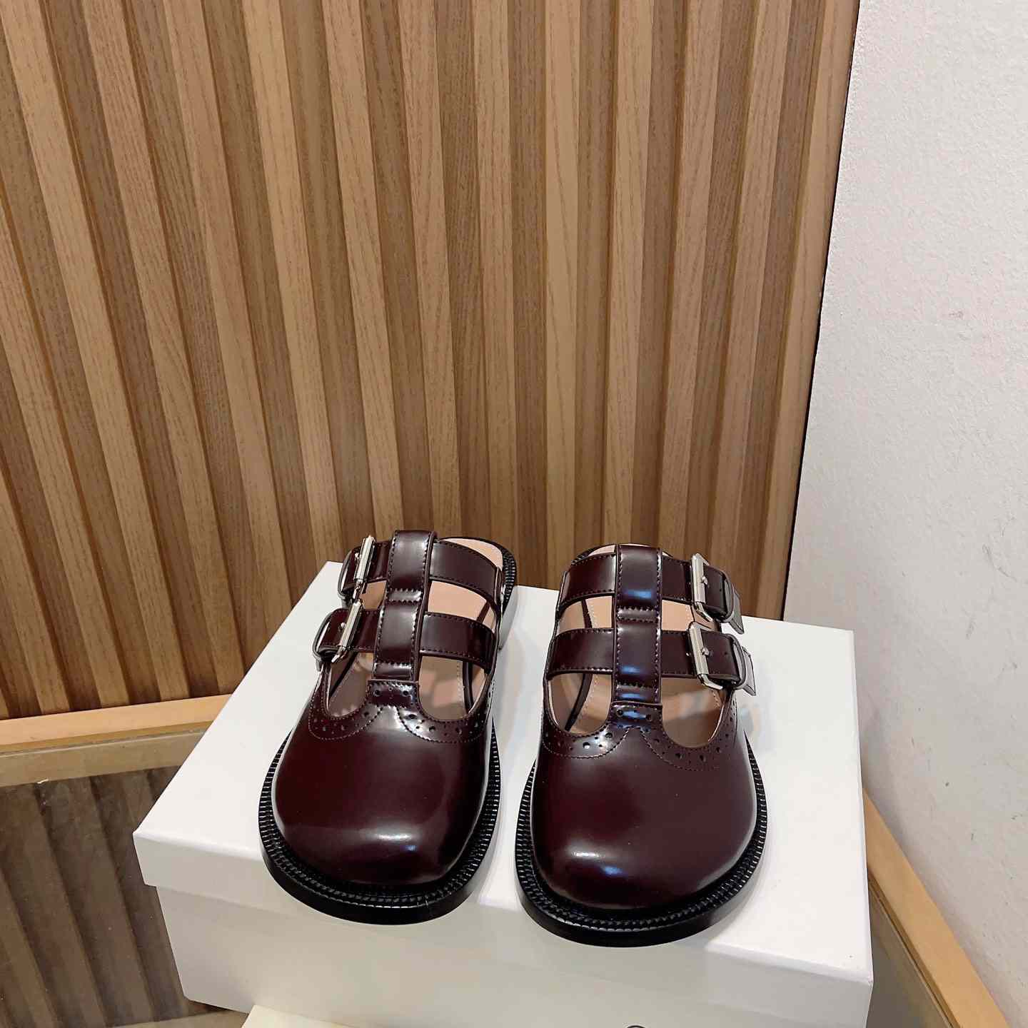 Loewe Campo Mary Jane Mule In Calfskin - 