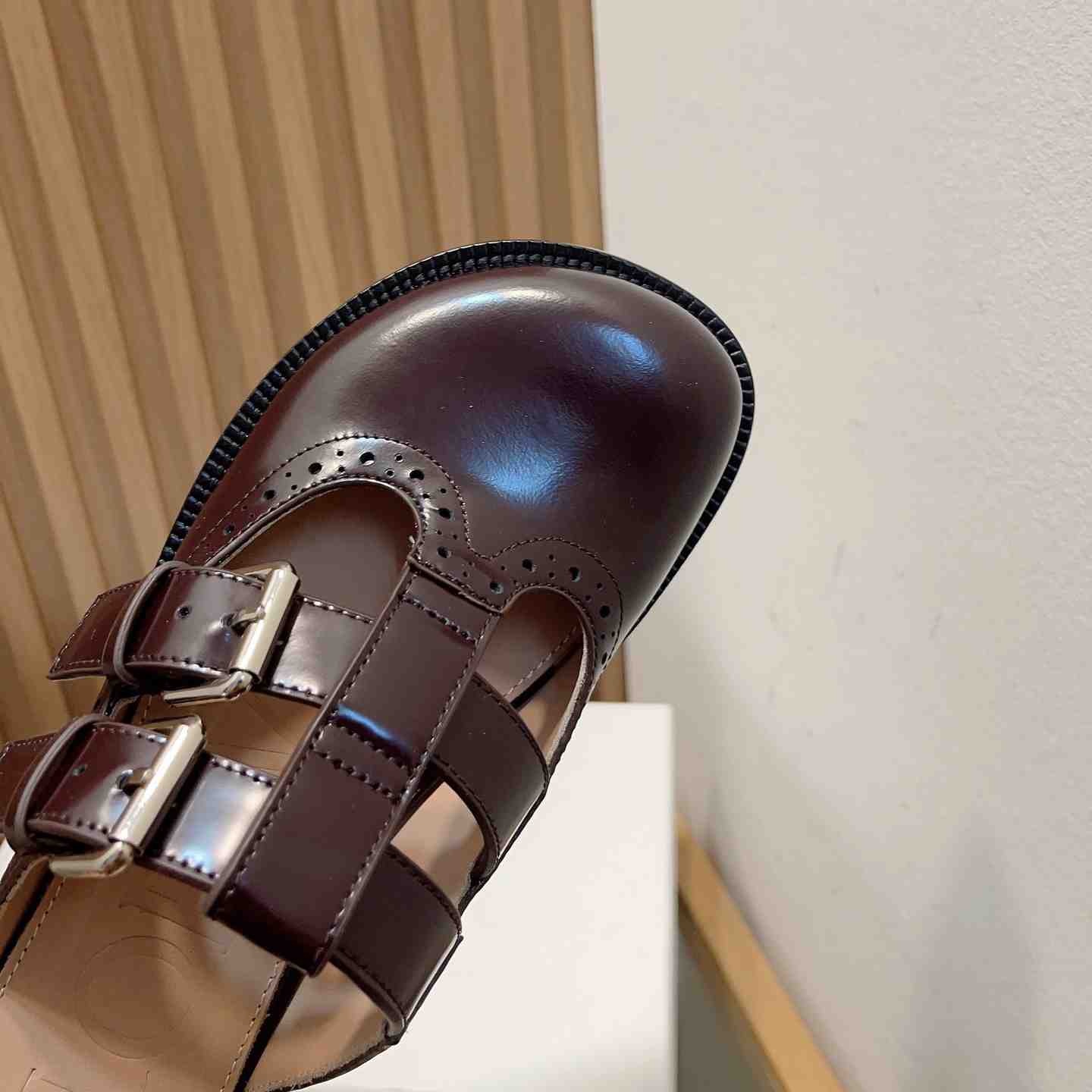 Loewe Campo Mary Jane Mule In Calfskin - 