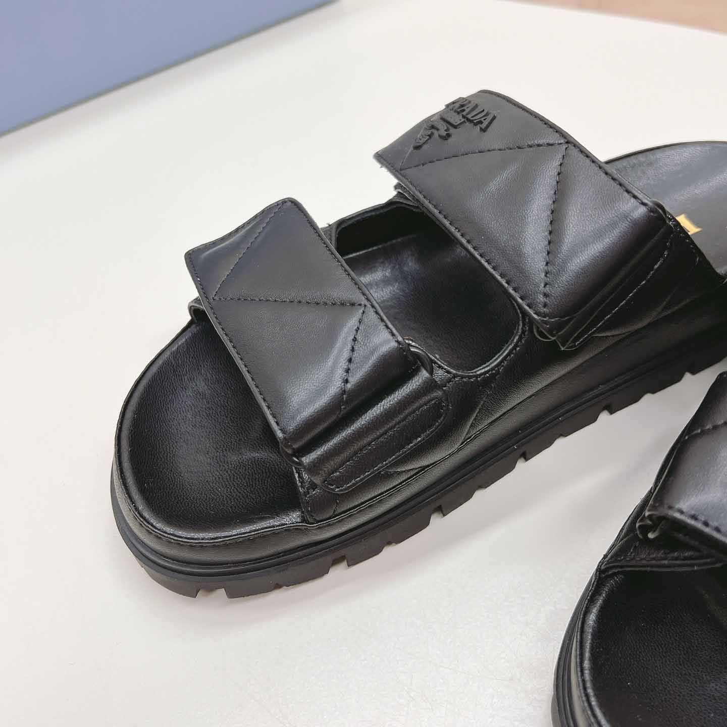 Prada Padded Nappa Leather Sandals - 