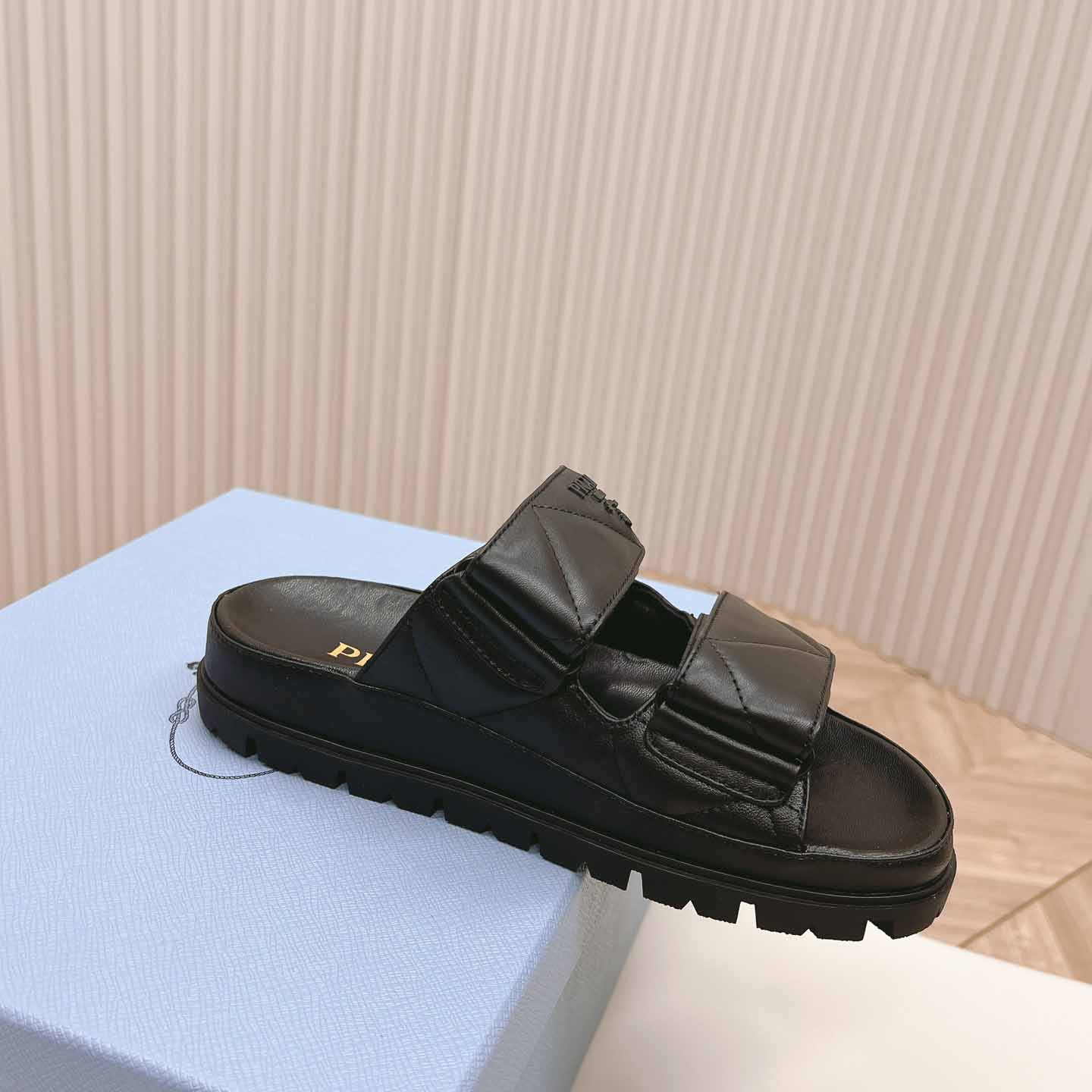 Prada Padded Nappa Leather Sandals - 