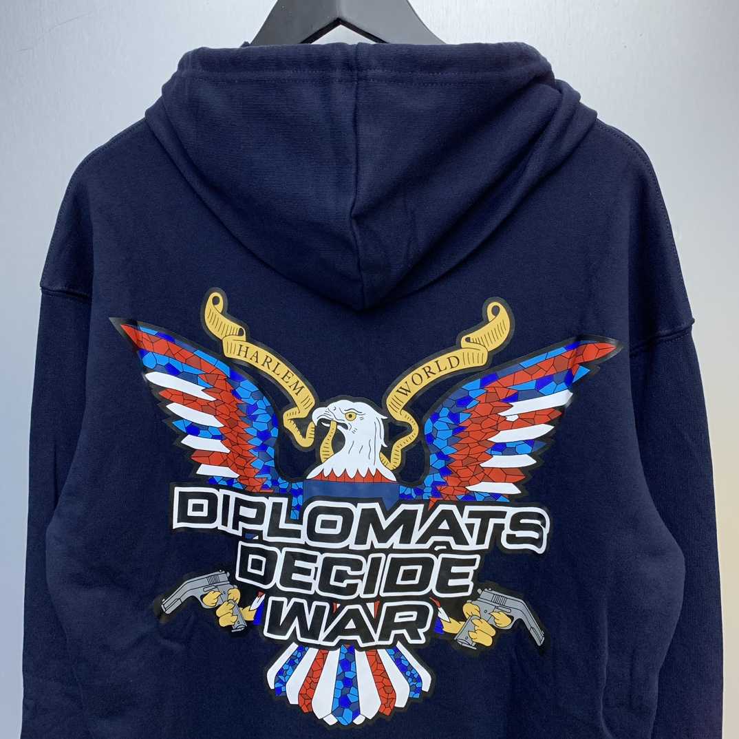 Who Decides War Diplomats Hooded Sweatshirt In Navy - 