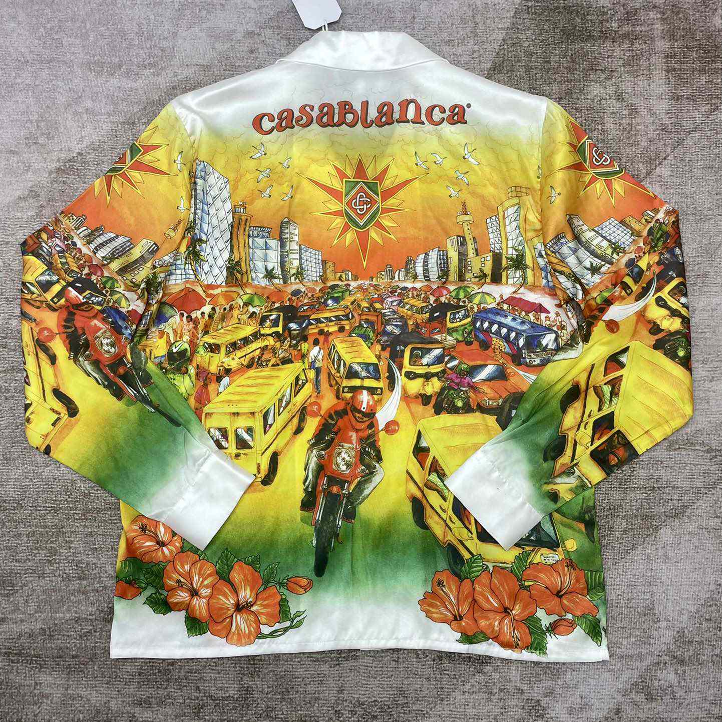 Casablanca Traffic Silk Shirt   CA3473 - DesignerGu