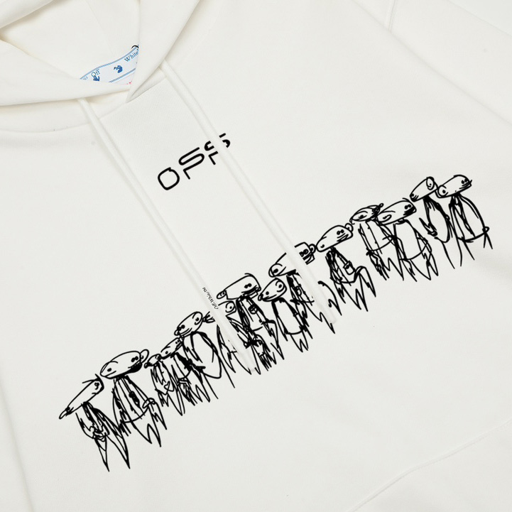 Off-White Cotton Hoodie - 