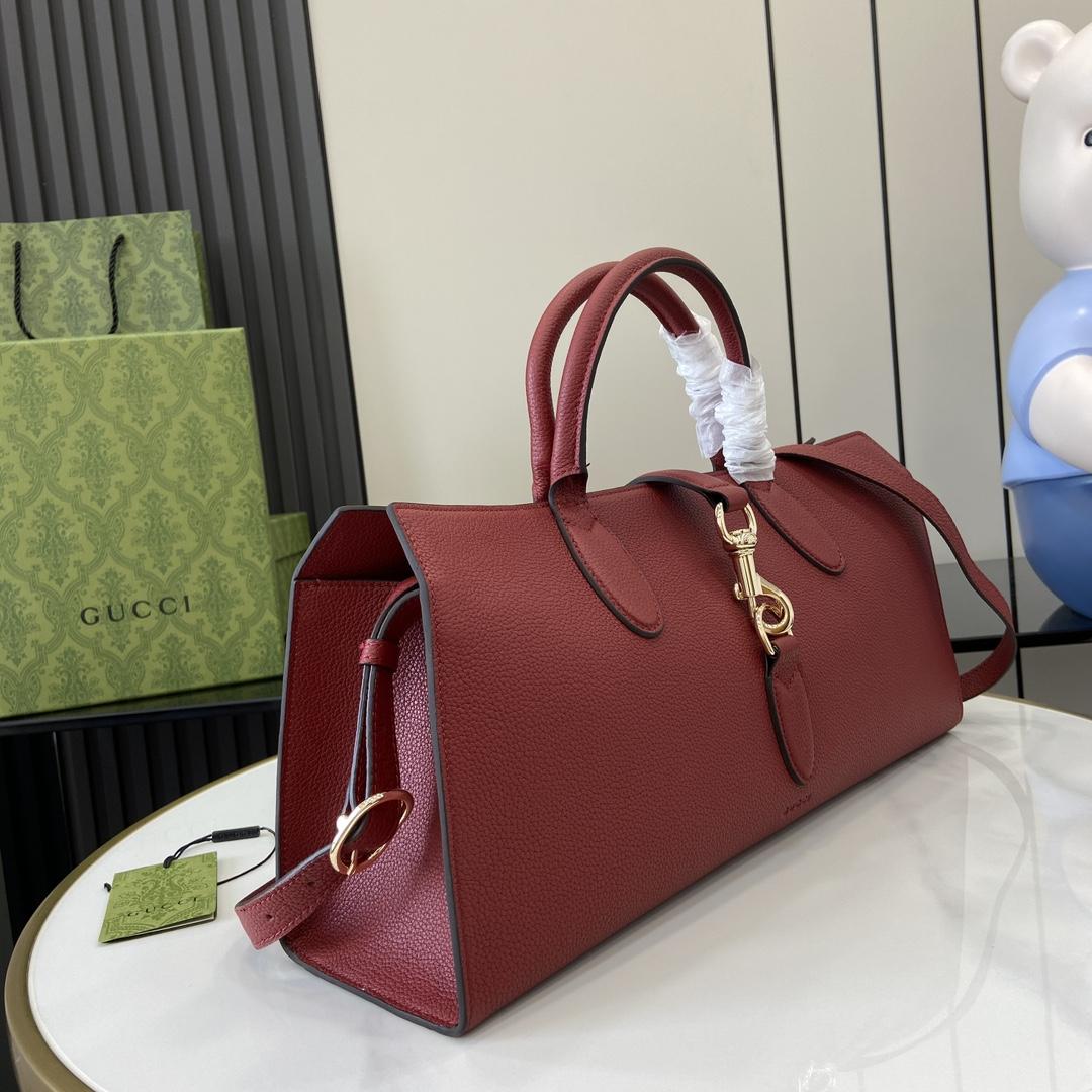 Gucci Medium Tote Bag With Hook Closure - 