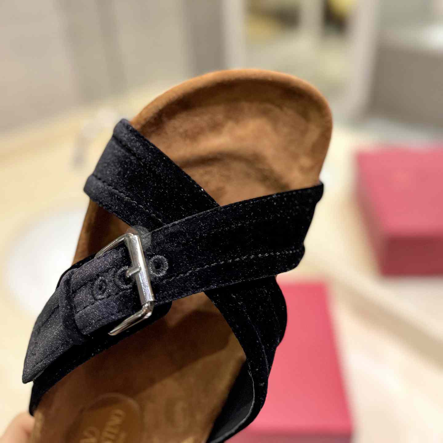 Valenti Fussfriend Velvet Slide Sandal  - 