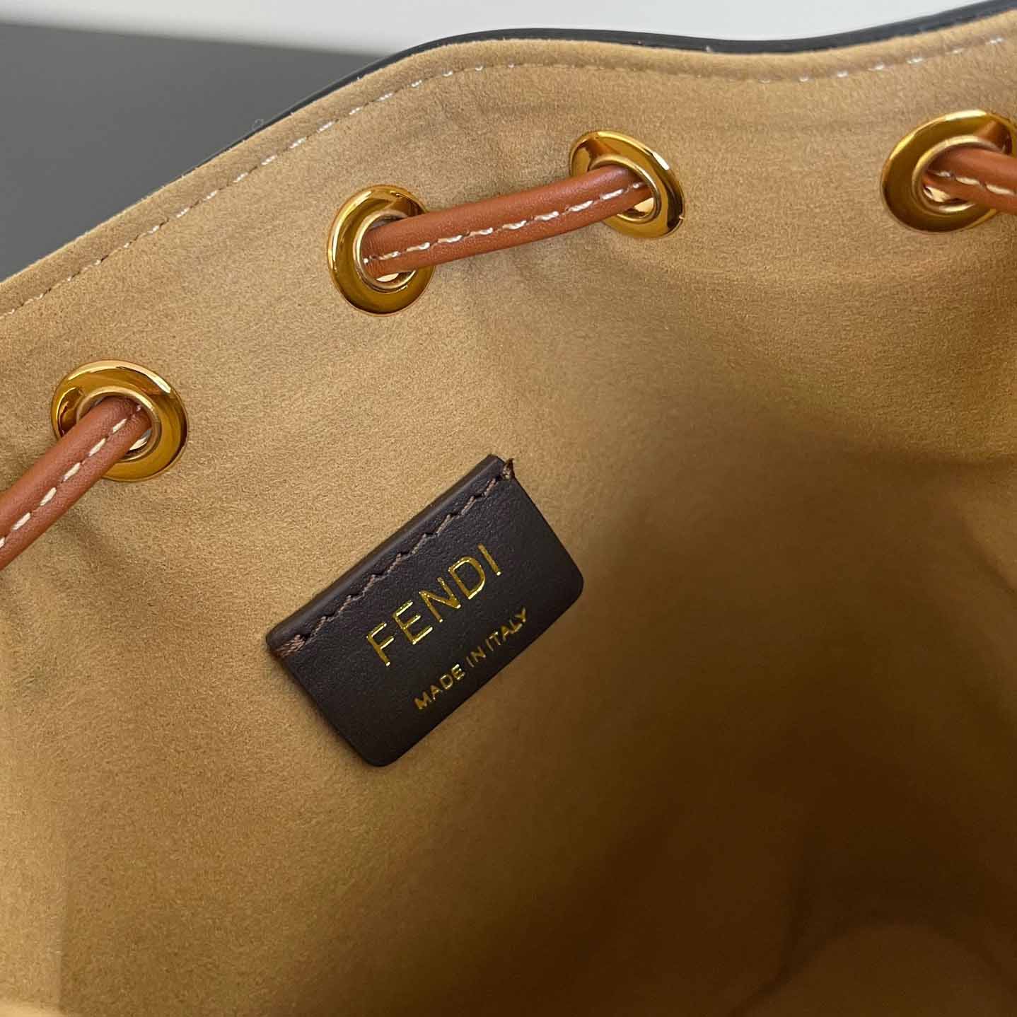 Fendi Mon Tresor Natural Straw Mini-bag With FF Embroidery - 