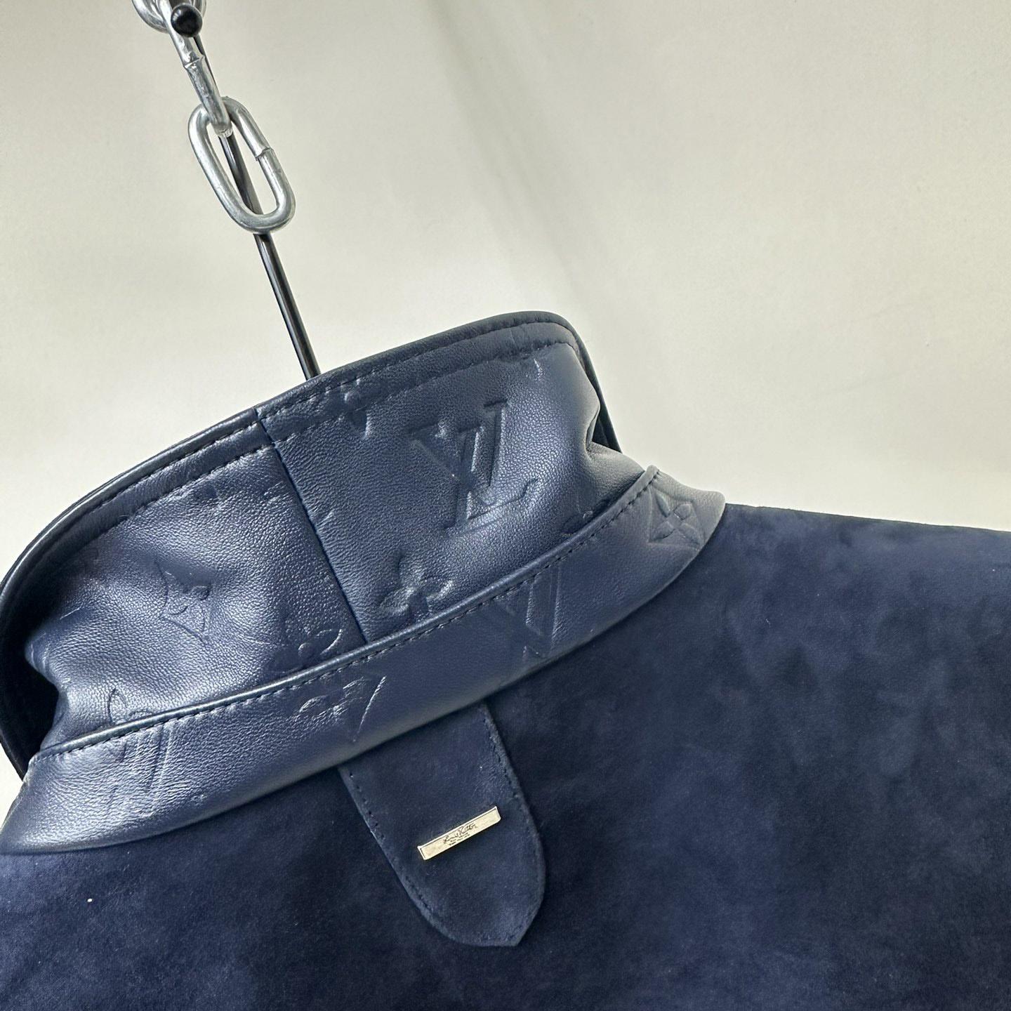 Louis Vuitton Suede Denim Jacket   1A8I3B - 
