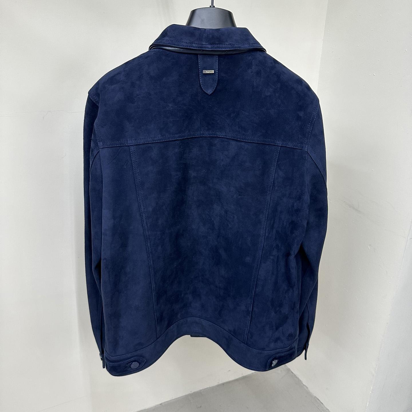 Louis Vuitton Suede Denim Jacket   1A8I3B - 