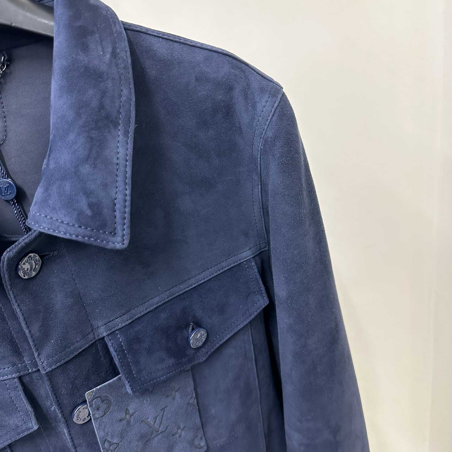 Louis Vuitton Suede Denim Jacket   1A8I3B - 