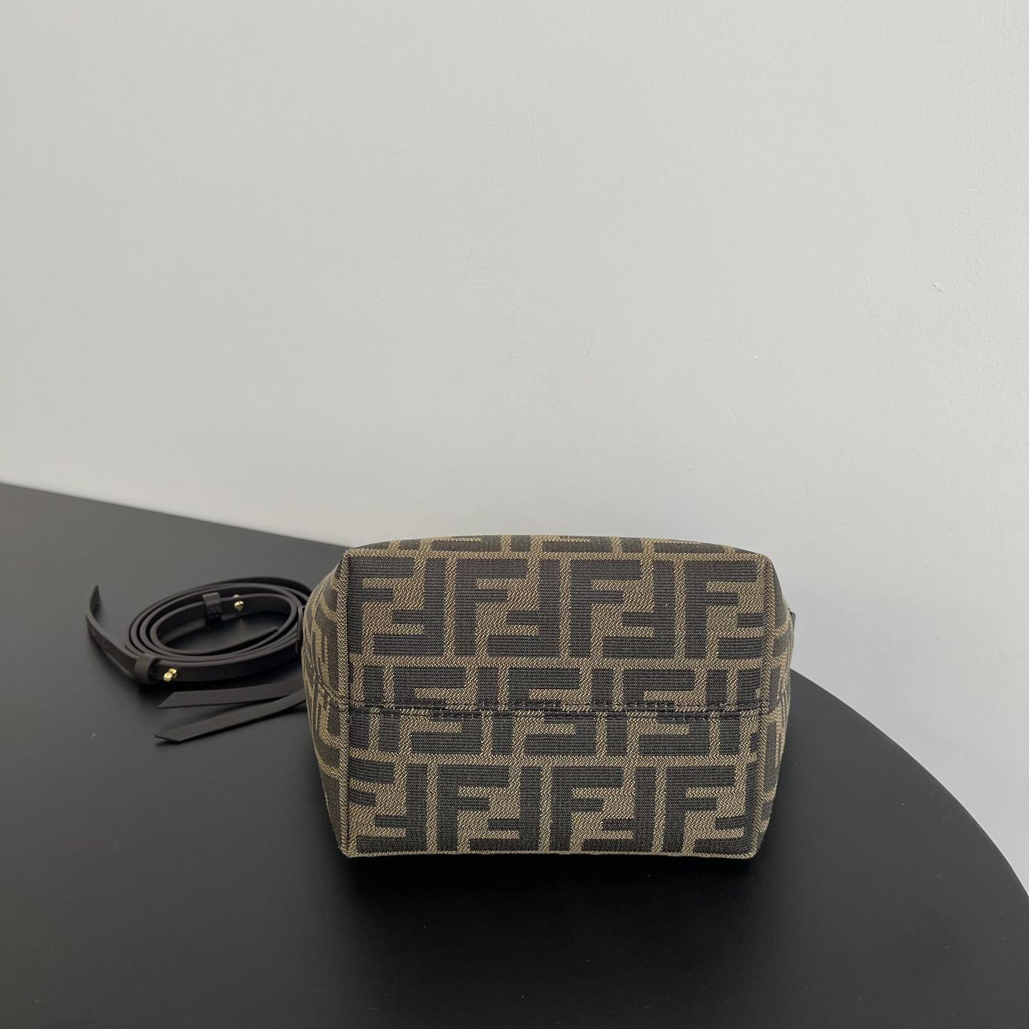 Fendi Mini Roll Brown FF Jacquard Mini Bag - 