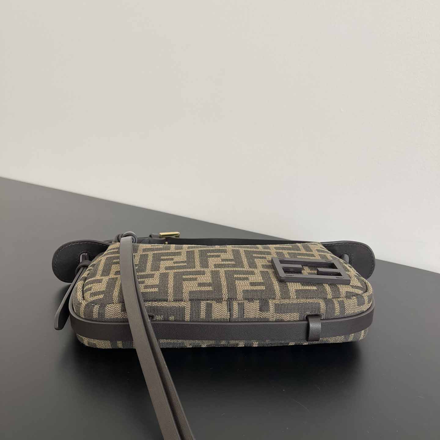 Fendi Simply Fendi Mini Brown FF Jacquard Fabric Mini Bag - 