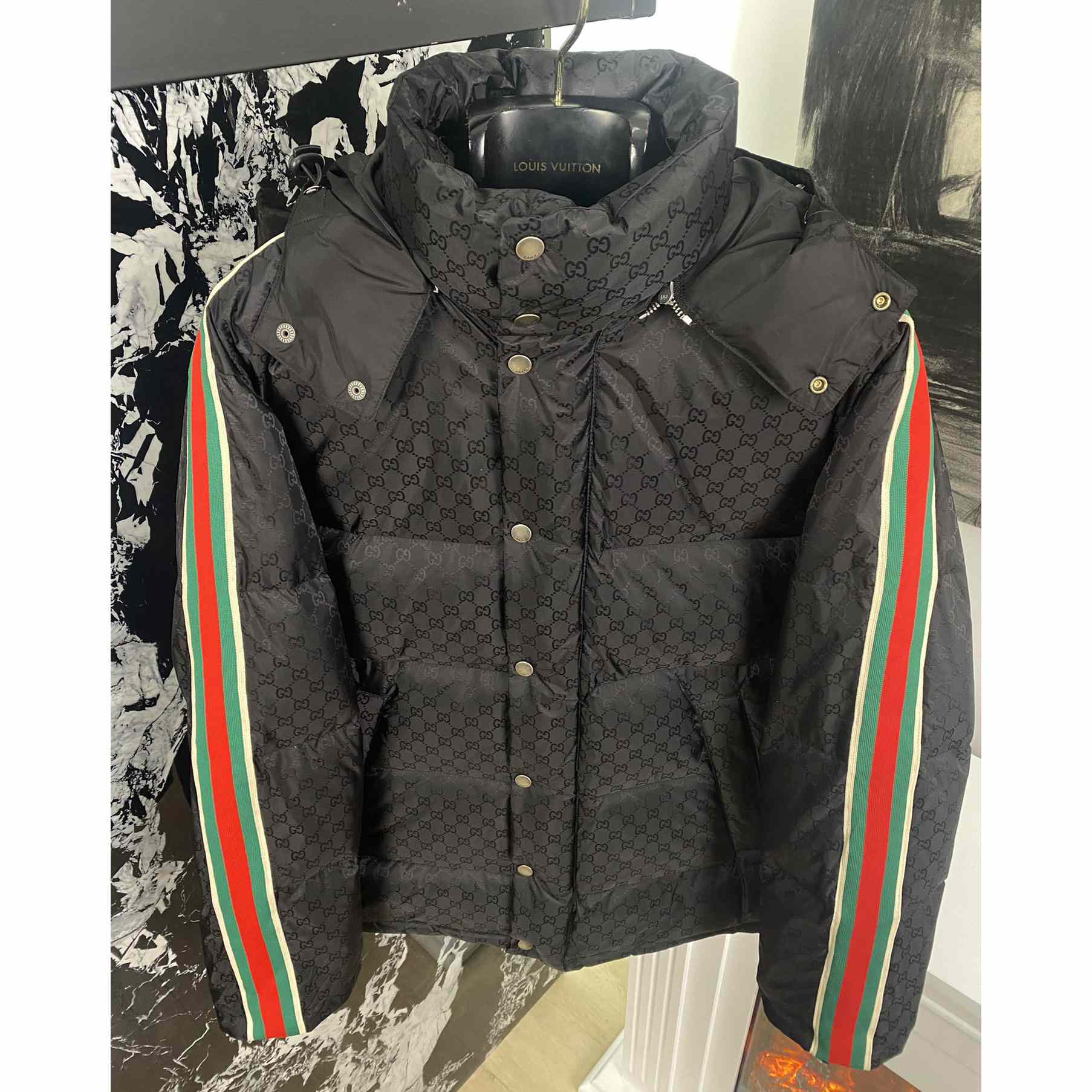 Gucci GG Nylon Jacquard Jacket With Web - 