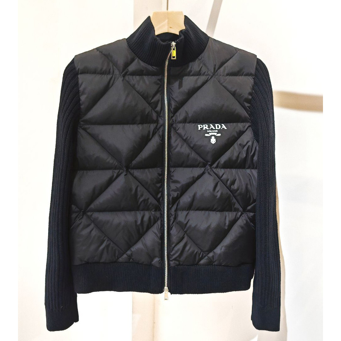 Prada Quilted Re-Nylon And Cashmere Jacket - 