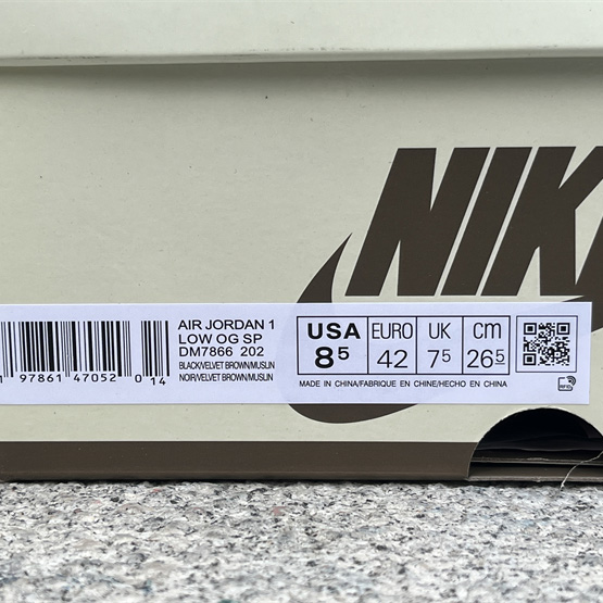 Travis Scott x Jordan Air Jordan 1 Low OG “Velvet Brown” Sneaker     DM7866-202 - 