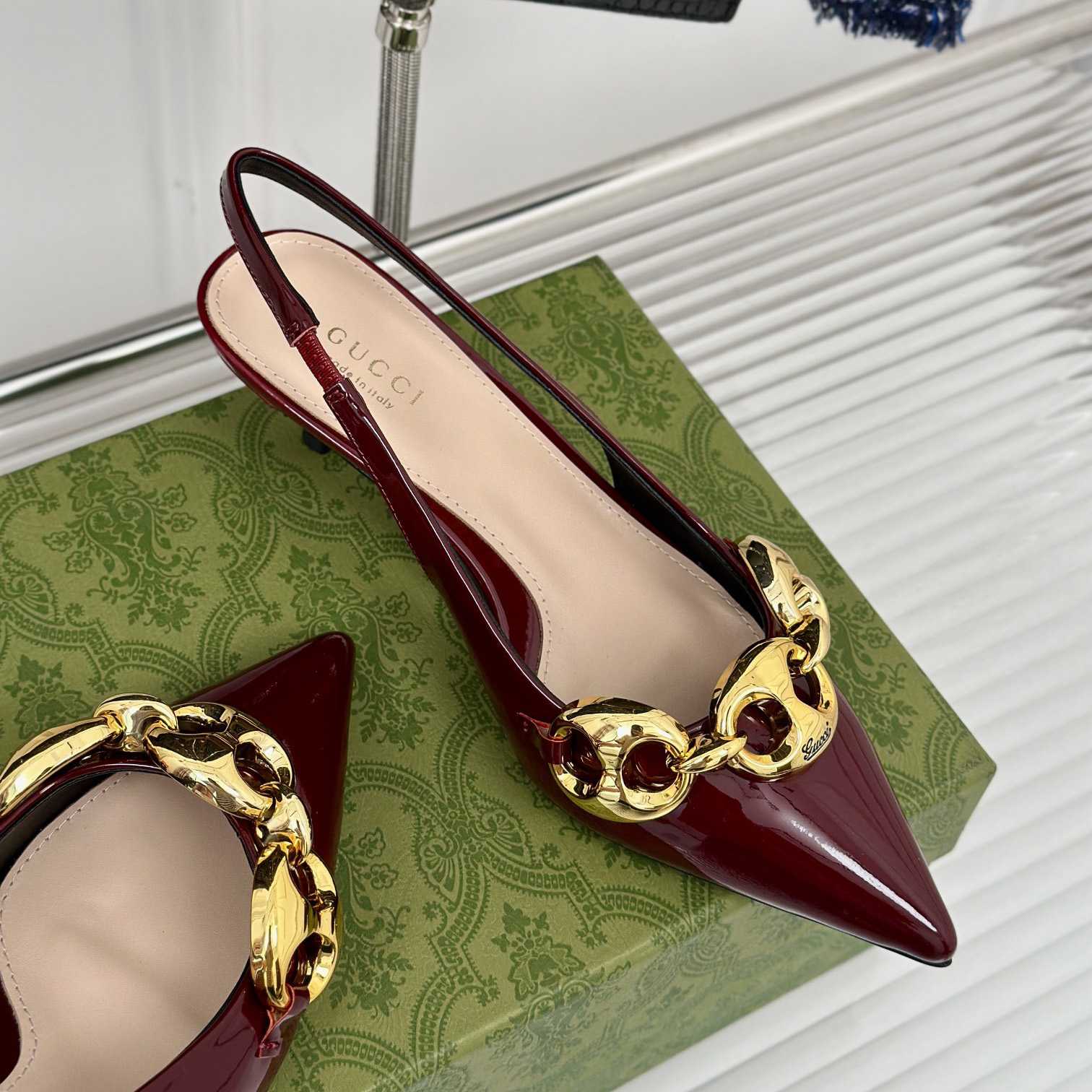 Gucci Women's Slingback With Marina Chain  - 