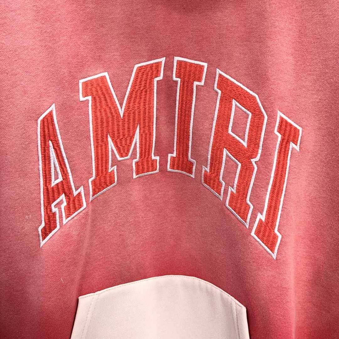 Amiri  Red 'Amiri' Vintage Oversized Hoodie - 