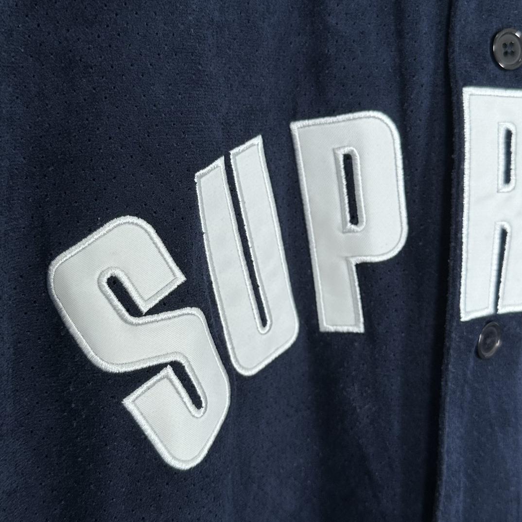 Supreme Ultrasuede Mesh Baseball Jersey - 