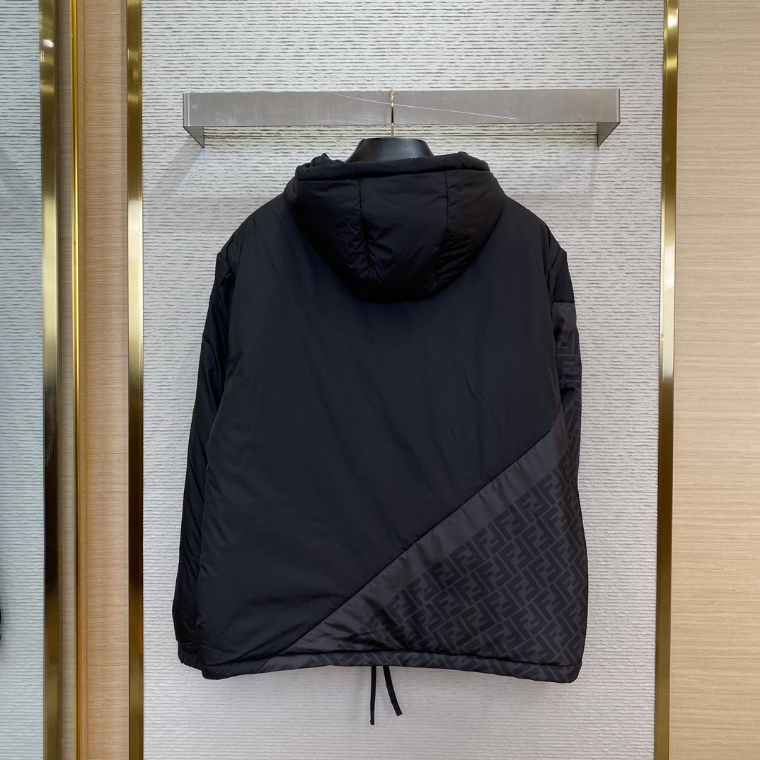 Fendi Windbreaker Black Nylon Windbreaker Jacket - 